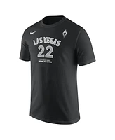 Nike Men's and Women's A'ja Wilson Black Las Vegas Aces Explorer Edition Name Number T-Shirt