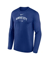 Nike Men's Royal Kansas City Royals Authentic Collection Practice Performance Long Sleeve T-Shirt