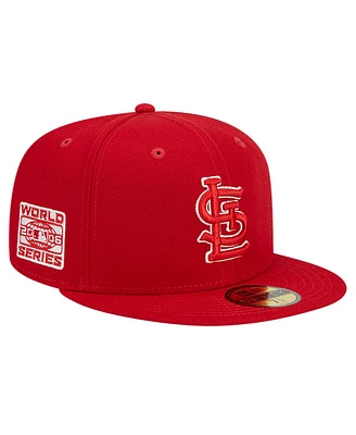 New Era Men's Red St. Louis Cardinals Logo 59FIFTY Fitted Hat