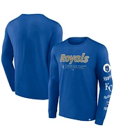 Fanatics Men's Royal Kansas City Royals Strike the Goal Long Sleeve T-Shirt