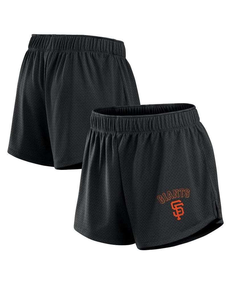 Fanatics Women's Black San Francisco Giants Mesh Shorts