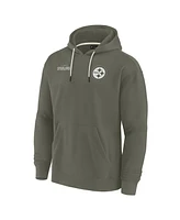 Fanatics Men's and Women's Olive Pittsburgh Steelers Elements Super Soft Fleece Pullover Hoodie