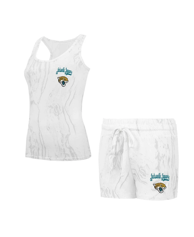 Concepts Sport Women's Jacksonville Jaguars Quartz Hacci Knit Tank Top Shorts Sleep Set