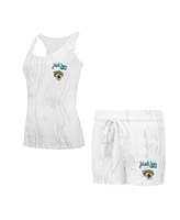 Concepts Sport Women's Jacksonville Jaguars Quartz Hacci Knit Tank Top Shorts Sleep Set