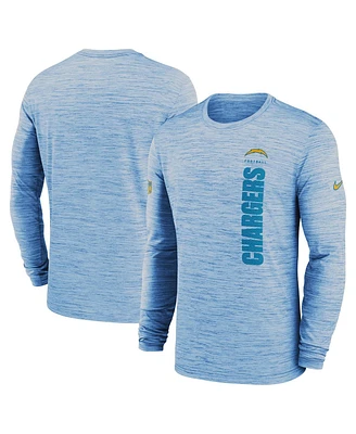 Nike Men's Powder Blue Los Angeles Chargers 2024 Sideline Velocity Performance Long Sleeve T-Shirt