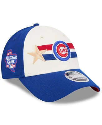 New Era Men's Cream/Royal Chicago Cubs 2024 Mlb All-Star Game 9FORTY Adjustable Hat