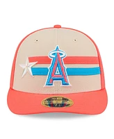 New Era Men's Cream Los Angeles Angels 2024 Mlb All-Star Game Low Profile 59FIFTY Fitted Hat