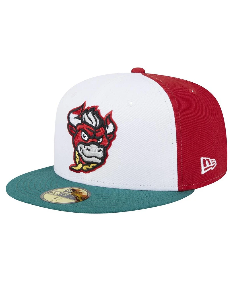 New Era Men's Red Winston-Salem Dash Theme Night Italian Beef 59FIFTY Fitted Hat