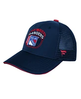 Fanatics Big Boys and Girls Navy New York Rangers 2024 Nhl Draft on Stage Trucker Adjustable Hat