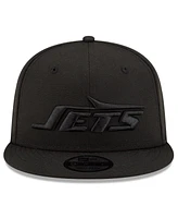 New Era Men's Black New York Jets Black on Black 9FIFTY Snapback Hat