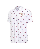 Antigua Men's White Houston Astros Americana Polo