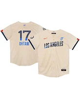 Nike Preschool Shohei Ohtani Cream Los Angeles Dodgers 2024 City Connect Limited Player Jersey