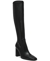 Steve Madden Women's Lamarca Wide-Calf Knee-High Block-Heel Stretch Dress Boots