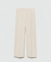 Mango Women's Straight Striped Pants