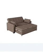 Serta 66.5" W Polyester Augustus Full Convertible Sofa