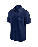 Fanatics Men's Navy Cleveland Guardians Front Office Button-Up Shirt