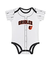 Outerstuff Newborn Baby Boys and Girls Gray/White Baltimore Orioles Two-Pack Play Ball Bodysuit Set