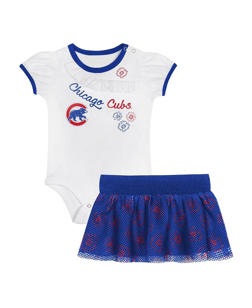 Outerstuff Baby Boys and Girls Chicago Cubs Sweet Bodysuit Skirt Set