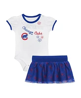 Outerstuff Baby Boys and Girls Chicago Cubs Sweet Bodysuit Skirt Set