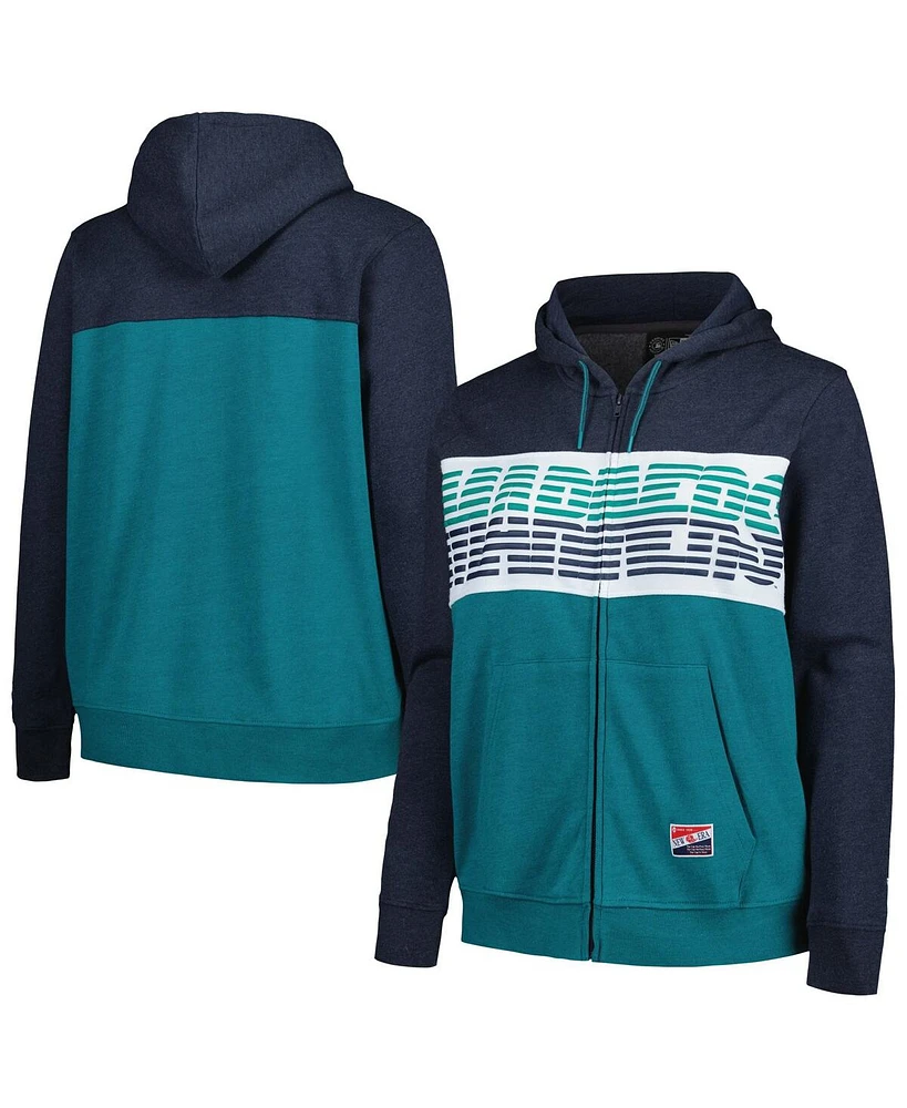 New Era Women's Aqua Seattle Mariners Plus Colorblock Full-Zip Hoodie