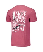 Image One Men's and Women's Maroon Mississippi State Bulldogs Hyper Local Hail Cowbell T-Shirt