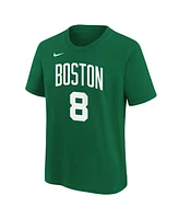 Nike Big Boys and Girls Kristaps Porzingis Kelly Green Boston Celtics Icon Name Number T-Shirt