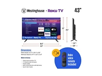 Westinghouse 43 inch Edgeless 4K Hd Roku Tv - WR43EX4300