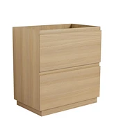 Modern 30" Bathroom Vanity with Single Sink and Double Drawer