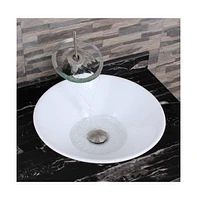 Streamdale Furniture Stylish Ceramic Above-Counter Bathroom Sink