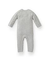 Hope & Henry Baby Cable Knit Sweater Romper