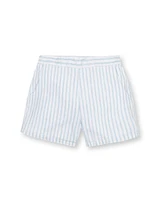 Hope & Henry Women's Flat Front Linen Short