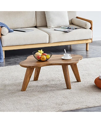 Simplie Fun Cloud Shape Coffee Table: Modern, Solid Wood, Versatile