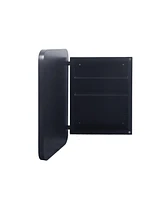 Streamdale Furniture Recessed Black Metal Medicine Cabinet with Mirror and Shelves