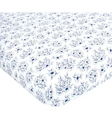 Hudson Baby Infant Girl Cotton Fitted Crib Sheet