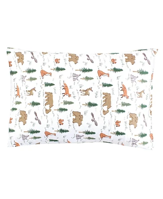 Hudson Baby Infant Boy Cotton Toddler Pillow Case, Sweet Woodland, One Size