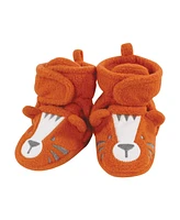 Hudson Baby Toddler Boys Cozy Fleece Booties, Lion Tiger, 0-6 Months