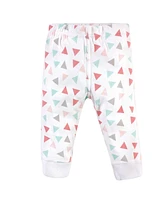 Luvable Friends Baby Girls Baby Cotton Pants 4pk Basic Elephant