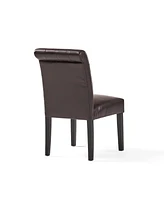 Streamdale Furniture Tufted Dining Chair With Espresso Legs