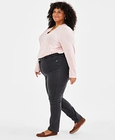 Style & Co Plus High-Rise Straight-Leg Jeans, Created for Macy's