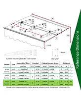 Streamdale Furniture 79" x 34" Polycarbonate Awning Canopy