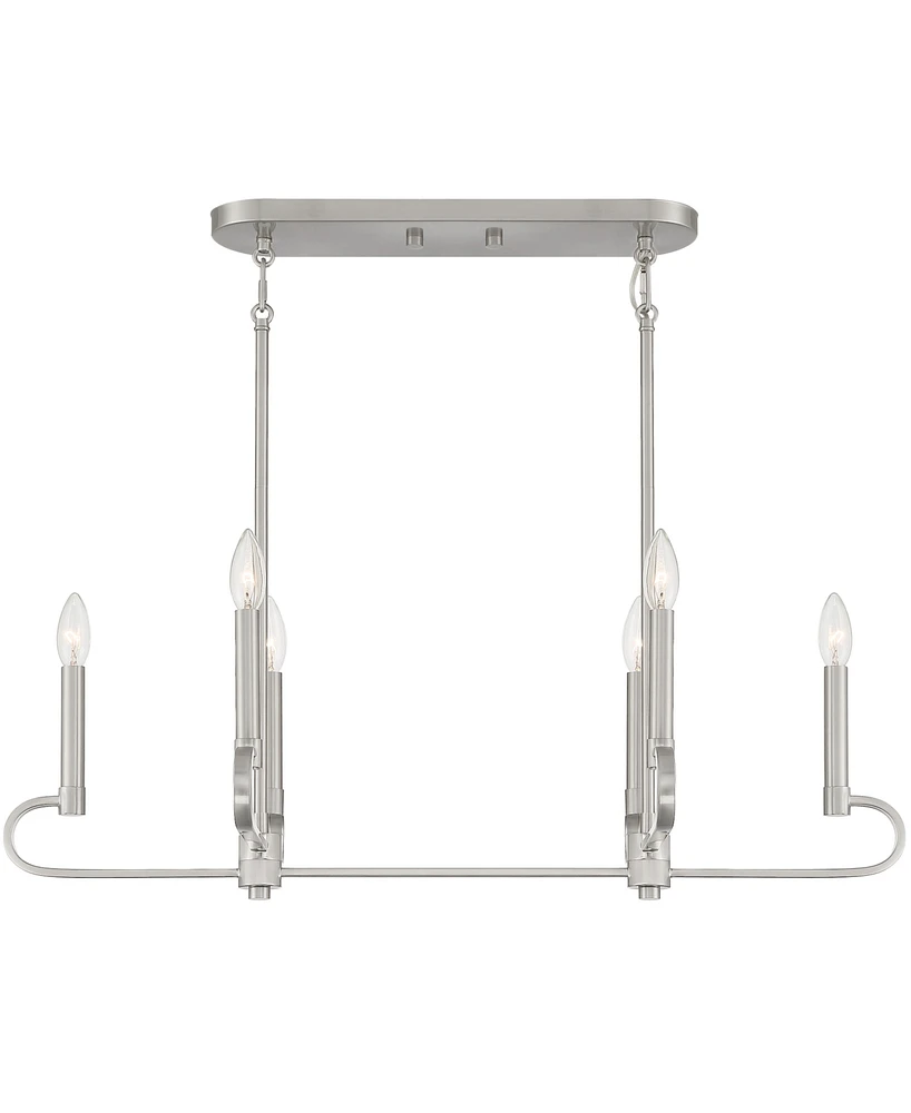 Designers Fountain Summit 32" Metal 6 Light Island