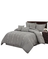 Closeout! Stratford Park Crocusveta Satin Embroidery 7-Pc. Comforter Set
