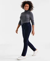 Style & Co Women's High-Rise Straight-Leg Corduroy Pants, Created for Macy's