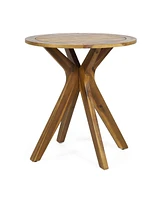 Simplie Fun Acacia Wood Outdoor Bistro Table With X-Base