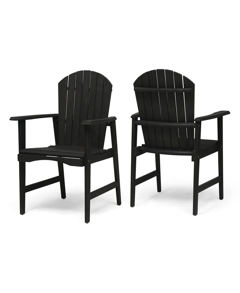 Simplie Fun Acacia Wood Adirondack Dining Chairs (Set Of 2)