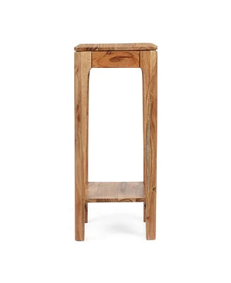 Simplie Fun Artisan-Crafted Acacia Wood Plant Stand