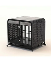 Streamdale Furniture Premium Dog Crate Table: Durable, Secure, Movable, Non-Toxic, Easy Assembly