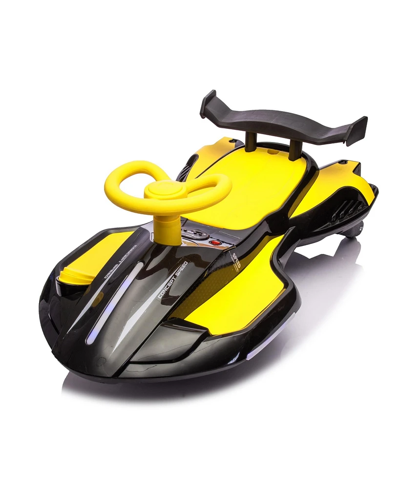 Simplie Fun 12V Kids Electric Ride-On: DriFT, Spray, Lights, Music, Safe & Fun