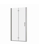 1-3/8" Adjustable Universal Pivot Shower Door with 1/4" Tempered Glass