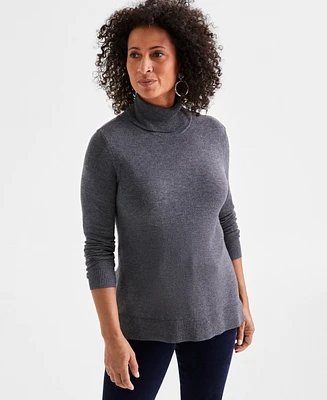 Style & Co Women's Turtleneck Long-Sleeve Sweater, Created for Macy's